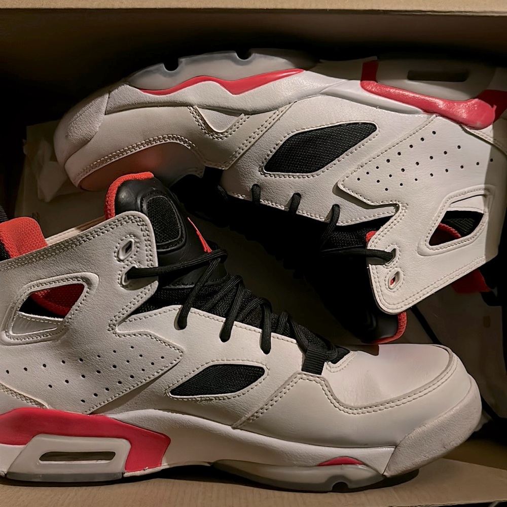 Air Jordan Flight Club '91 Infrared White Sneaker Size 8